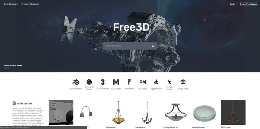 Template free3D untuk Printer 3D