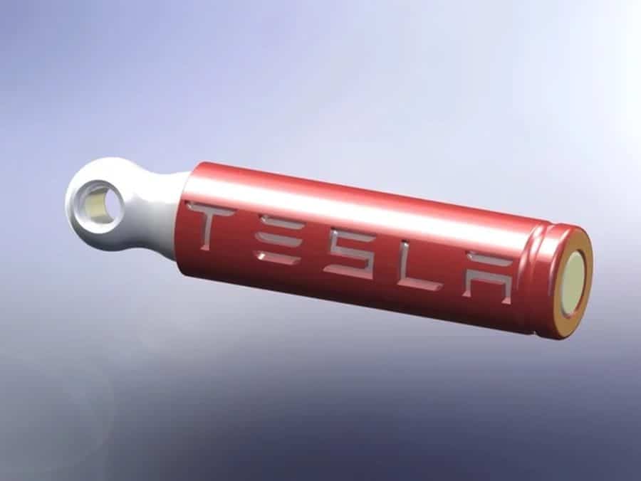 Tesla Batterij Sleutelhanger